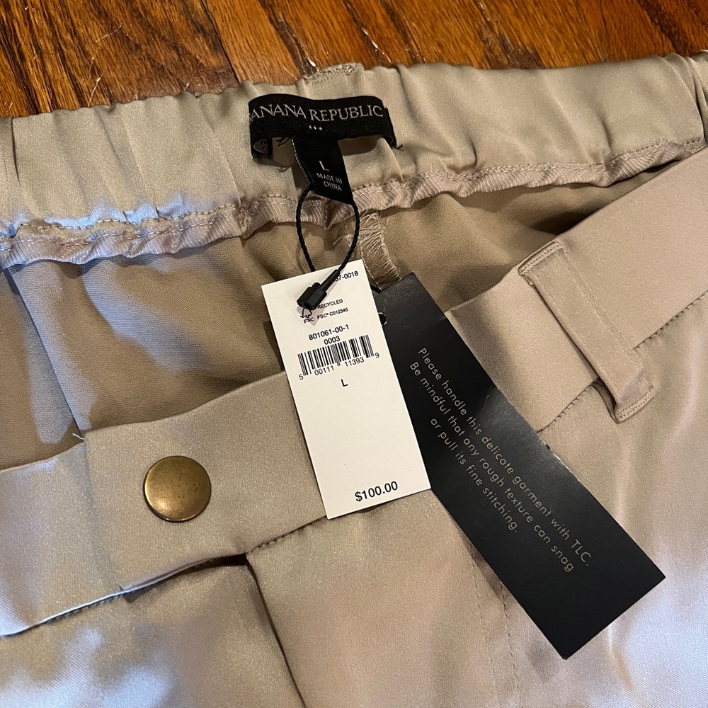 Banana Republic Satin Parachute Pants (L)